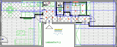 CAD projekt rekonstrukce bytu Profima