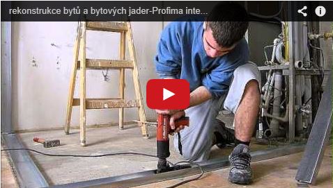 rekonstrukce bytů a bytových jader Praha-Profima interiery youtube